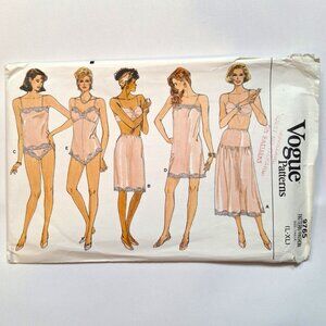 SEWING PATTERN Size L-XL 16-22 CAMISOLE TEDDY SLIP PANTIES - Vogue 9765 - UNCUT